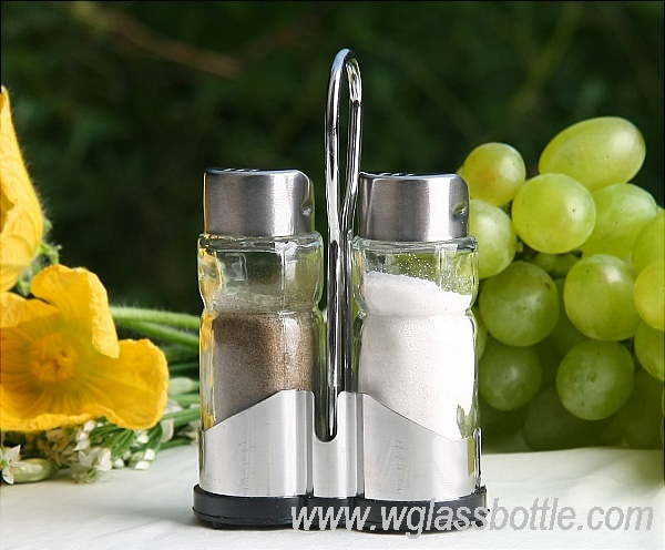 glass salt and pepper shaker set