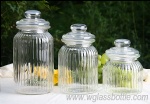 Glass storage jar