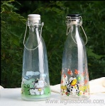 Milk glass bottle