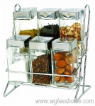 Glass salt and pepper shaker set